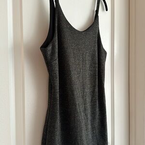 Low-back Black, Shimmer Strappy Dress